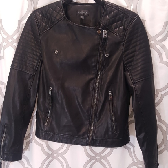 Topshop Jackets & Blazers - Topshop Black Moto Jacket 6
